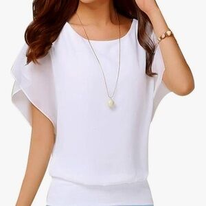 Elegant White VIISHOW T-Shirt Blouse Women's Top